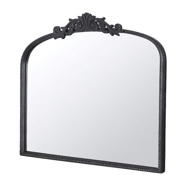 Wall Mirror Arched Windowpane Grid Farmhouse Entryway Styling