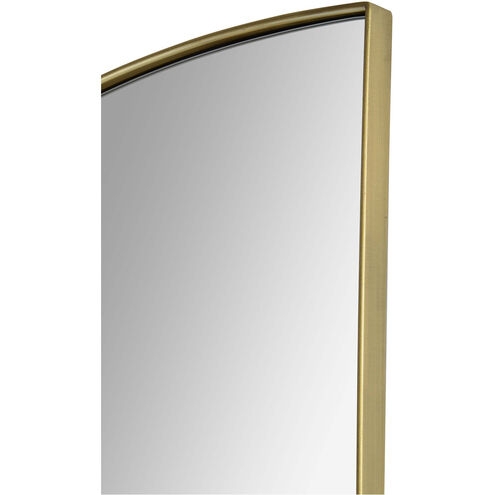 Wall Mirror Half Moon Shape Ultra Thin Black Frame Minimalist