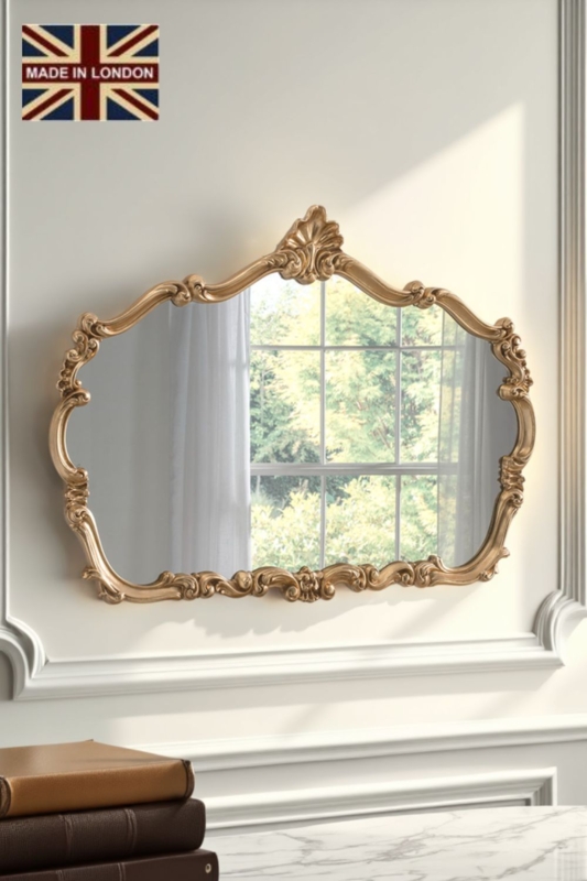 Wall Mirror Landscape Orientation Ornate Traditional Baroque