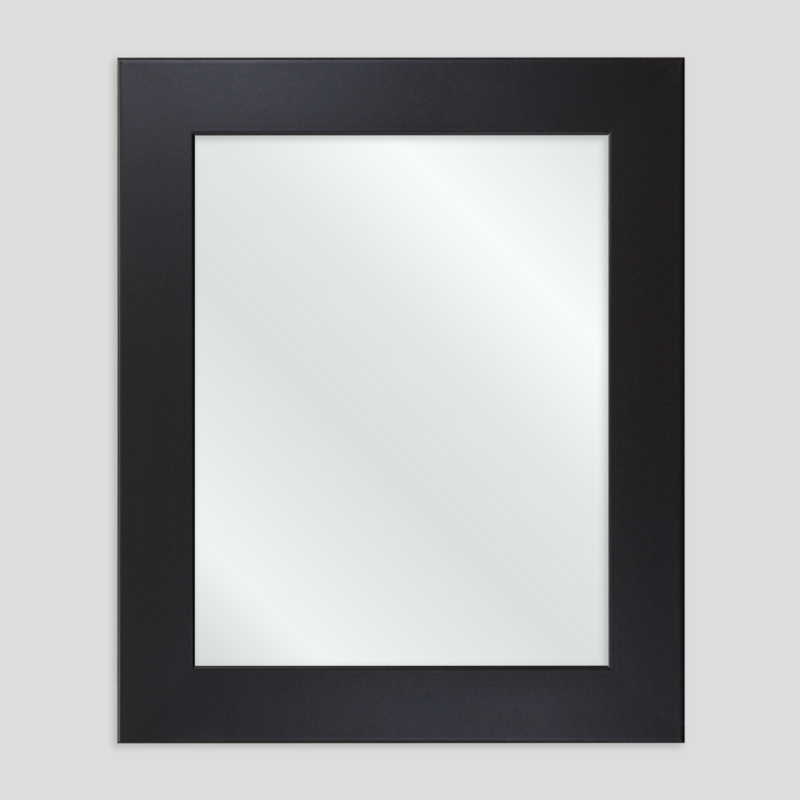 Wall Mirror Large Format Rectangular Slim Frame Slat Wall Context