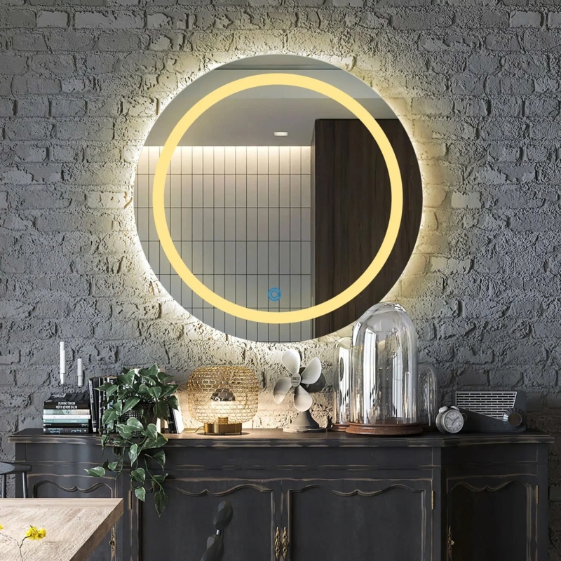 Wall Mirror, LED Backlighting, Floating Effect. Floating LED Mirror. (68 chars)