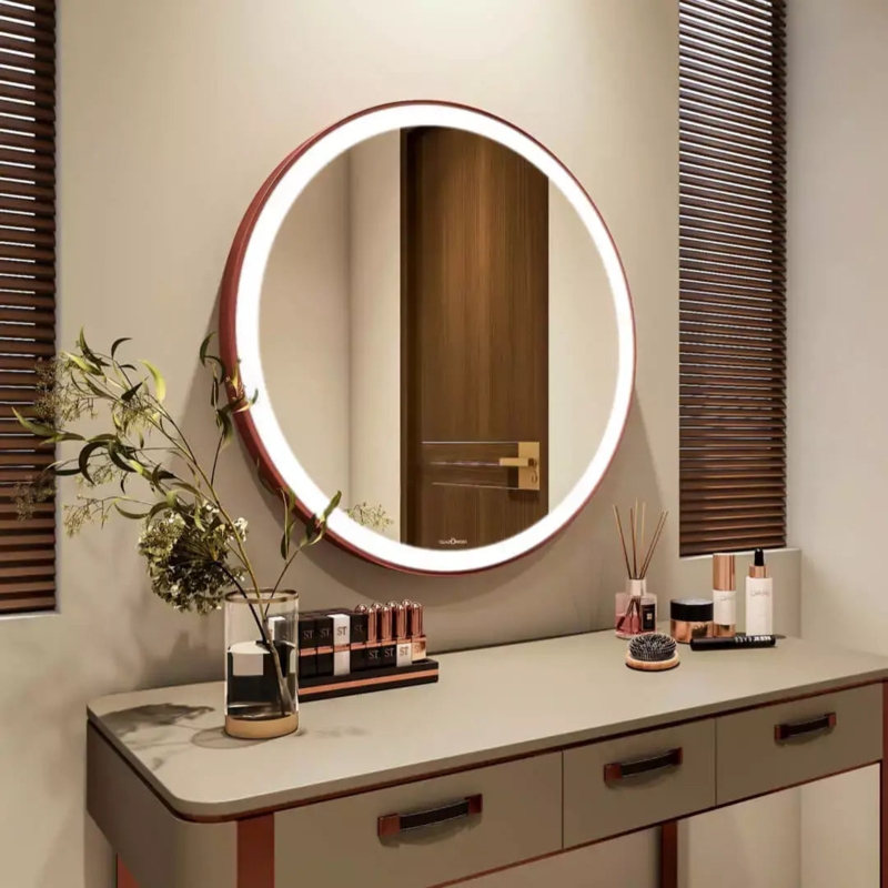 Wall Mirror LED Backlit, Thin Frame Rectangular LED Vanity Mirror