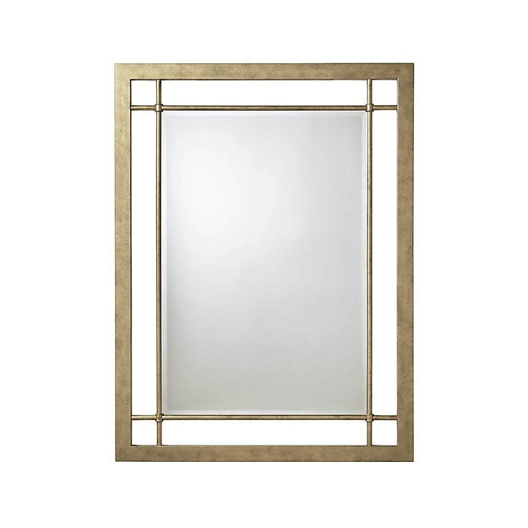 Wall Mirror Openwork Frame Scrolling Filigree Antique Silver Finish