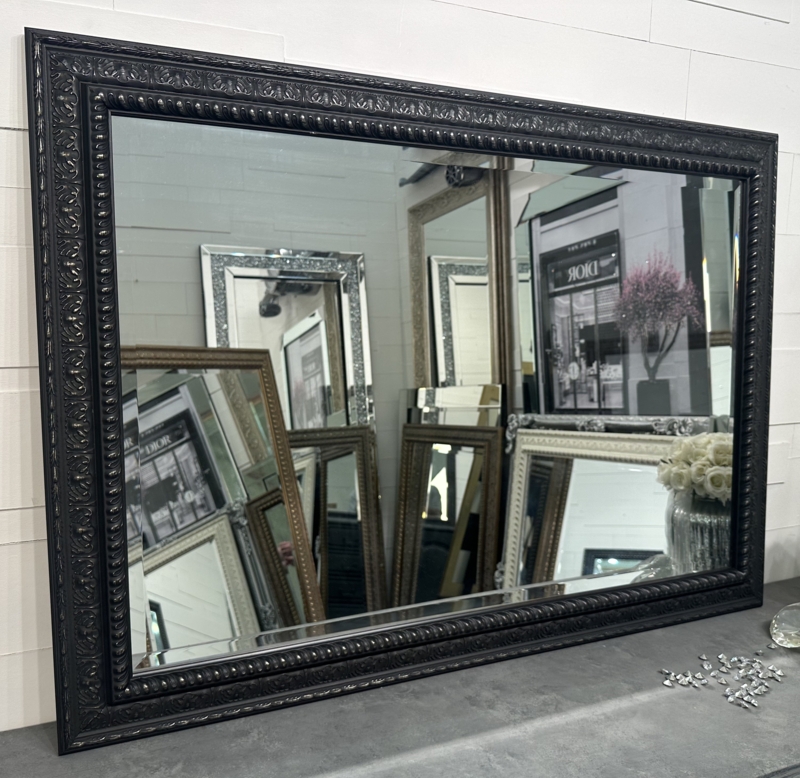 Wall Mirror Ornate Distressed Finish Shabby Chic Decor