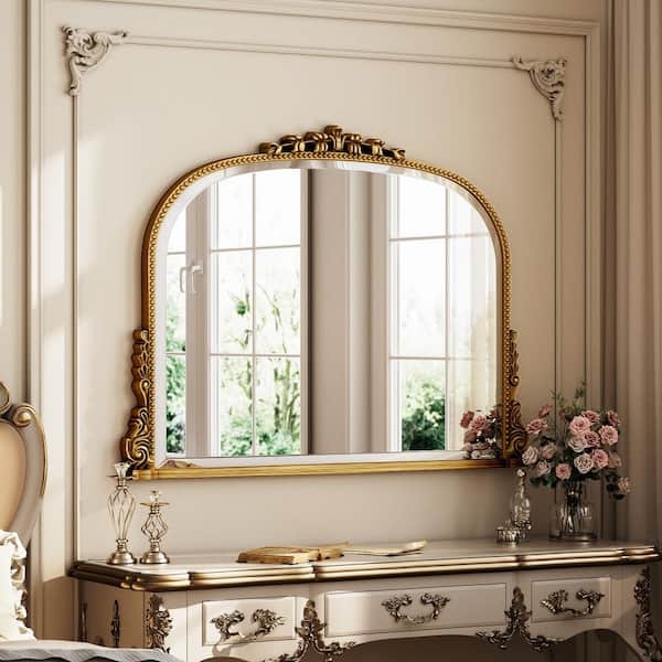 Wall Mirror Ornate Scrolling Arched Traditional Vintage Decor