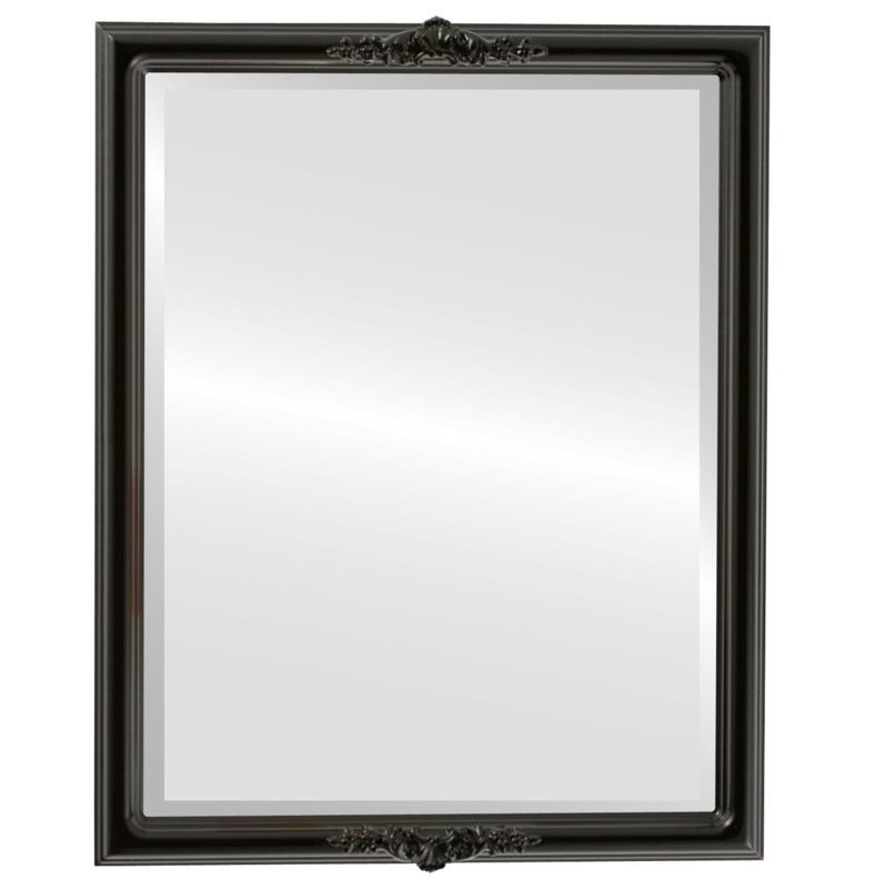 Wall Mirror Rectangular Stepped Frame Profile Traditional Vintage Style