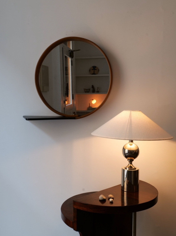 Wall Mirror Stepped Frame architectural wood design swedish modern style.