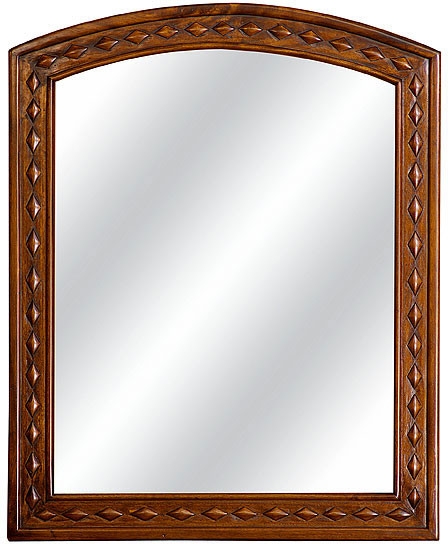Wall Mirror Traditional Mahogany Swan Neck Pediment Fluted Pilasters