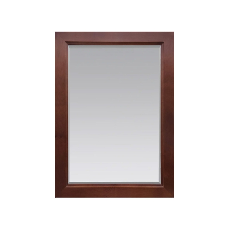 Wall Mirror Transitional Rectangular Satin Finish Flat Edge
