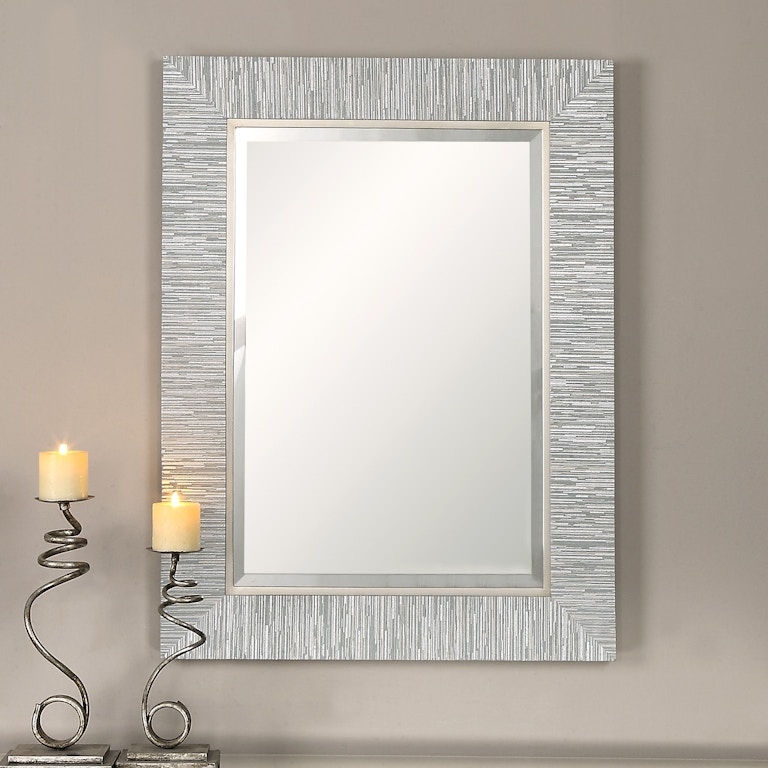 Wall Mirror, Wide Frame, Weathered Heavy Grain Texture
