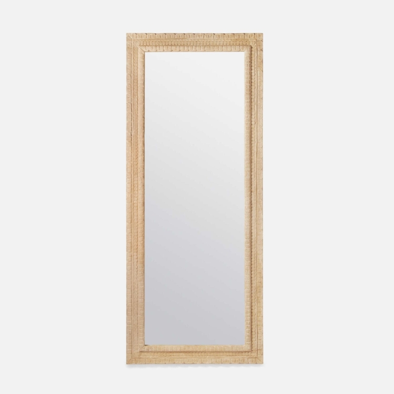 Wall Mirror with Extra Wide Frame and Tall Rectangular Silhouette Wood