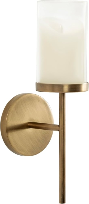 Wall Sconce Antique Brass Glass Cylinder Antique Brass Wall Sconce Decor