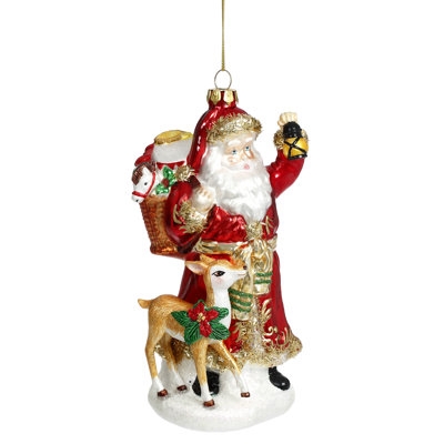 Whimsical Christmas Ornament Santa Claus Head Textured Beard