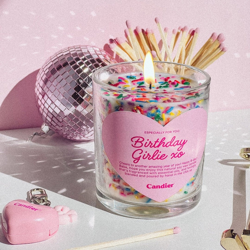 Whipped Wax Jar Candle with Sprinkles Whimsical Birthday Scents