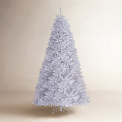 White Christmas Tree Monochromatic Pre-Lit Dense Branches Modern Decor