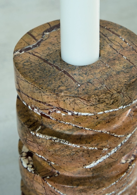 Whitewashed Distressed Pillar Candle Holders Spindle Turned Vintage Style