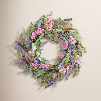 Wildflower Cluster Wreath with Yellow Blossoms, Farmhouse Spring Decor