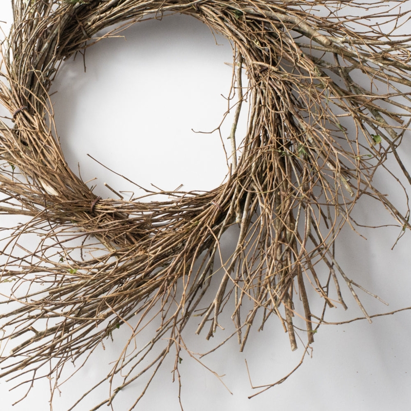 Wispy Twig Mini Wreath: Organic Texture for Candle Ring Centerpiece