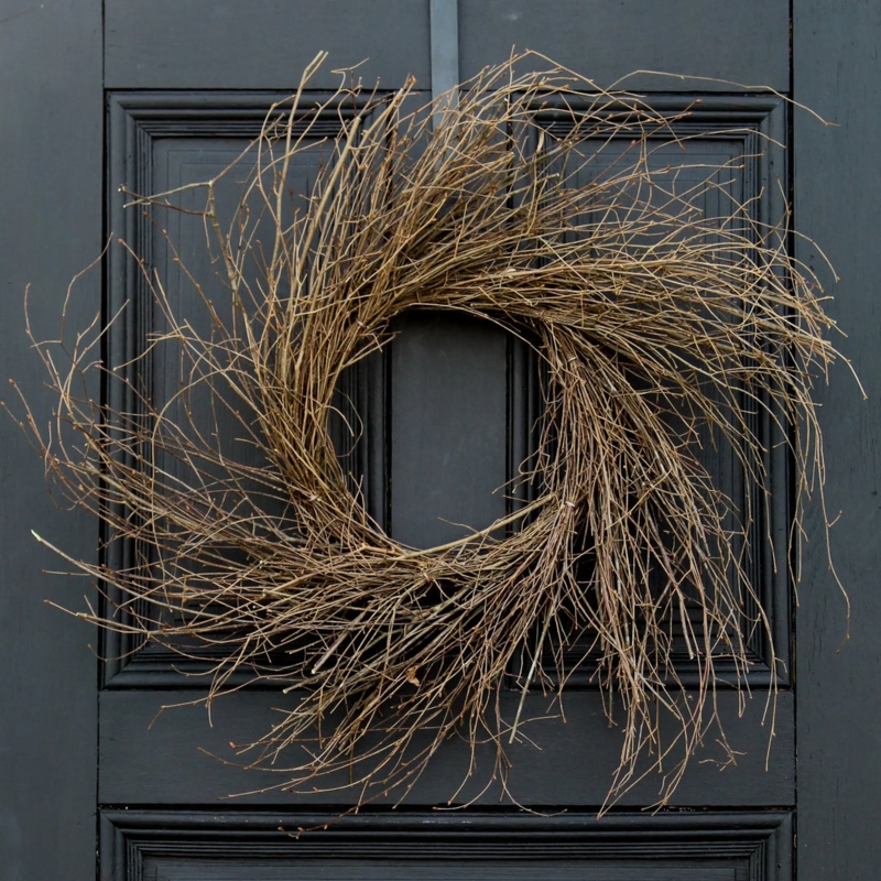 Wreath Base Wispy Natural Birch Twig Rustic Farmhouse Door Decor