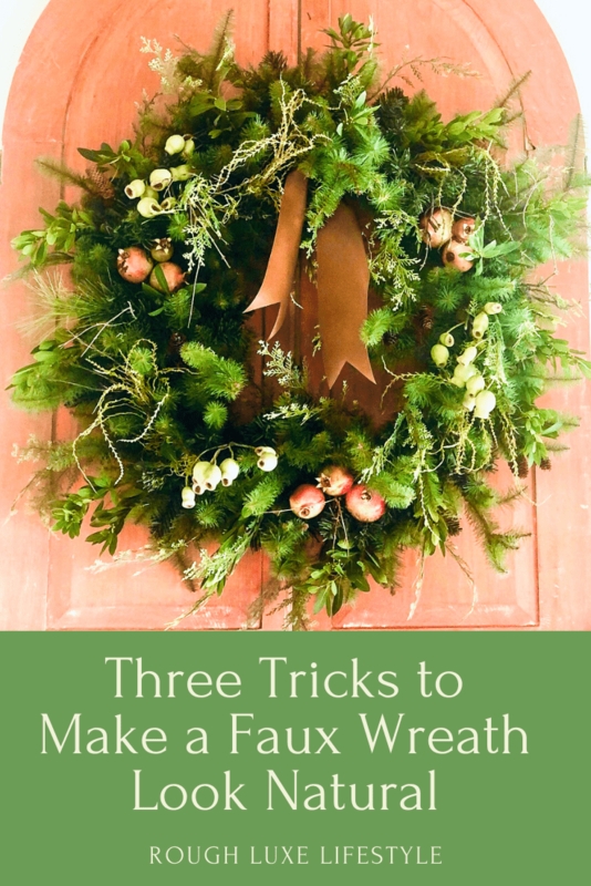 Wreath: Dense Faux Greenery Textured Foliage for Navy Wall Decor.