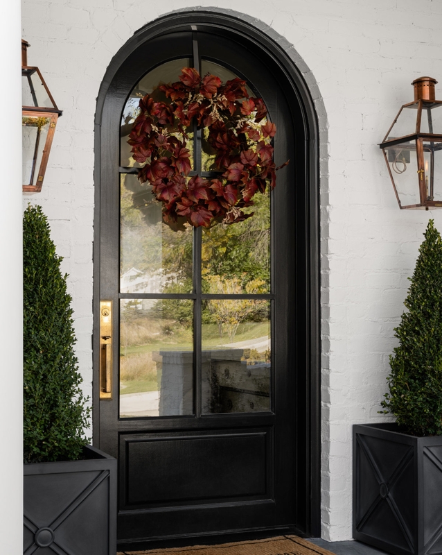 Wreath Golden Brown Faux Foliage With Grapevine Base