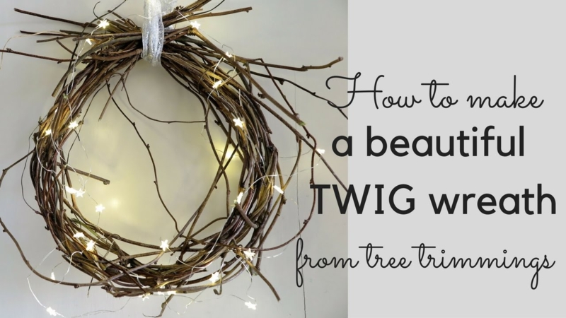 Wreath Large Rustic Interwoven Twigs Dark Shiplap Wall Decor