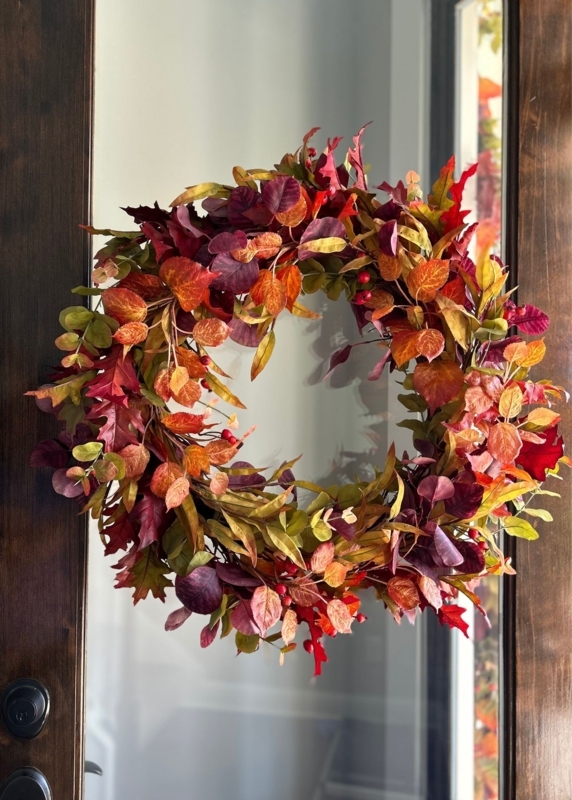 Wreath Mixed Harvest Color Palette With Eucalyptus Foliage