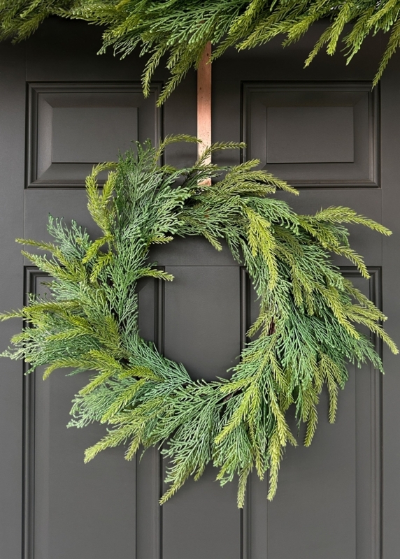 Wreath Realistic Faux Cedar With Natural Touch Texture