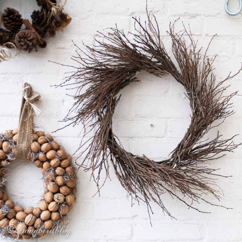 Wreath Rustic Twig Bird Nest & Miniature Eggs Farmhouse Door Decor