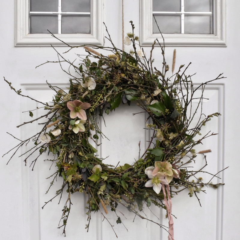 Wreath Twig Material Hanging Ribbon Foraged Wildflower Wreath Ideas