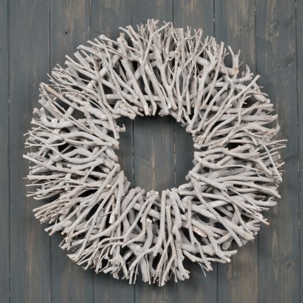 Wreath Unadorned Interwoven Twig Base Natural Farmhouse Wall Decor