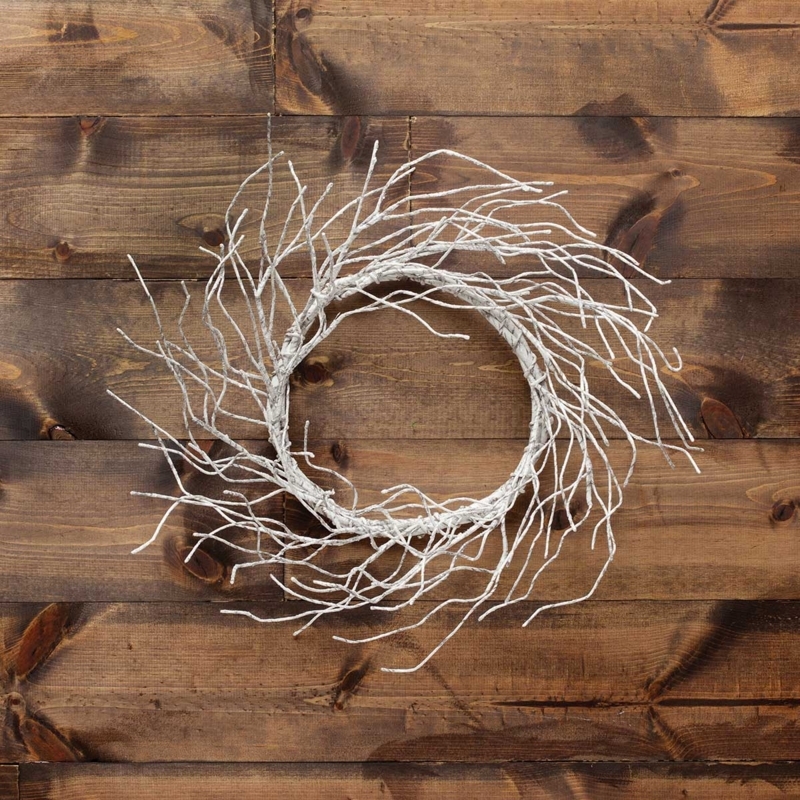 Wreath Whitewashed Twig Rustic Farmhouse Wall Decor