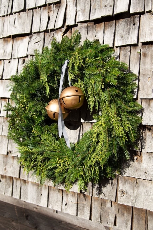 Wreath with Pinecone Accents and Red Berry Details
