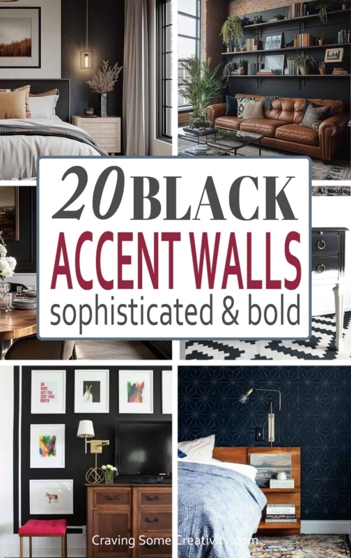 20 Chic Black Accent Wall Ideas  Craving Some Creativity