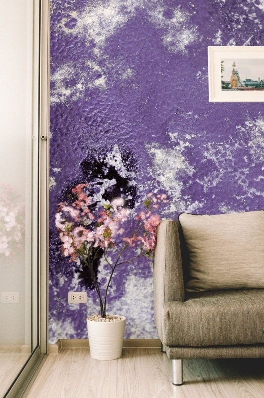 Abstract Mural Wallpaper Mottled Texture Watercolor Effect Large Scale