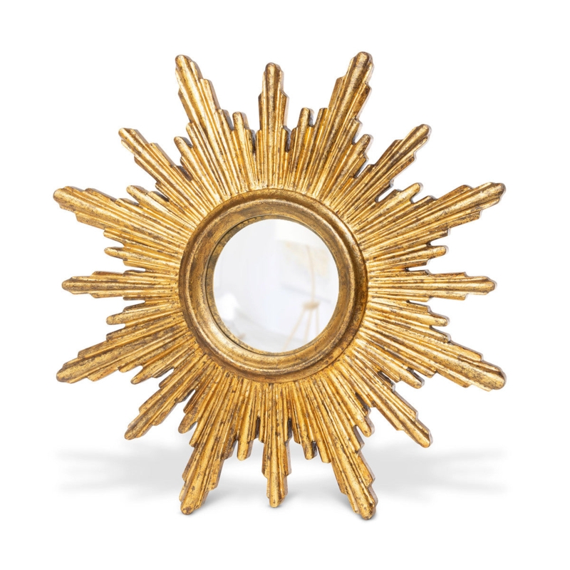 Accent Mirror Antique Gold Sunburst Tree Branch Base nature