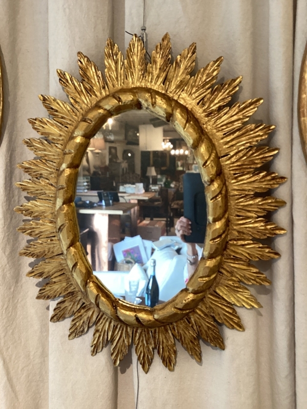 Accent Mirror Distressed Gilding French Regency antique style