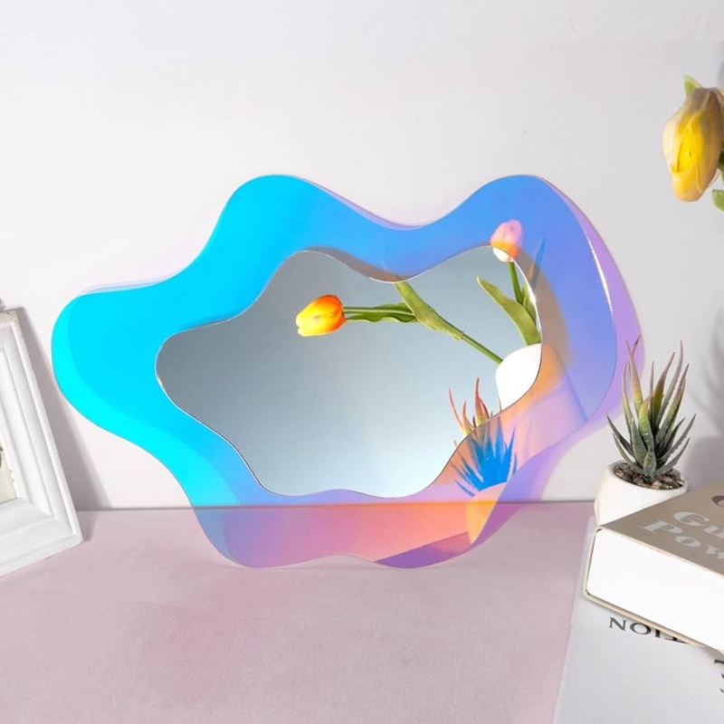 Accent Mirror Frameless Amorphic Shape Irregular Cloud Mirror