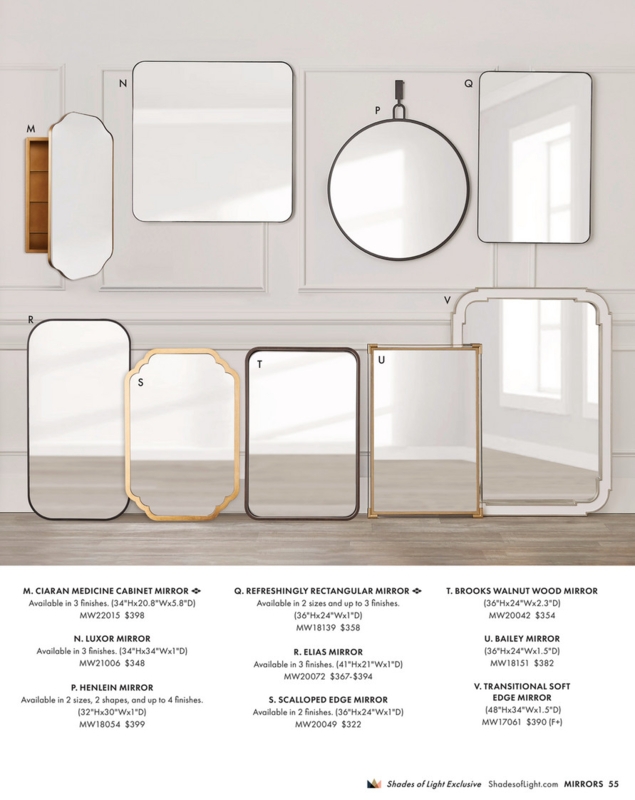 Accent Mirror organic modern style with tactile wrapped frame.