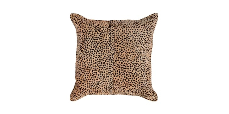 Accent Pillow Hair On Hide Texture Leopard Print Safari Luxury