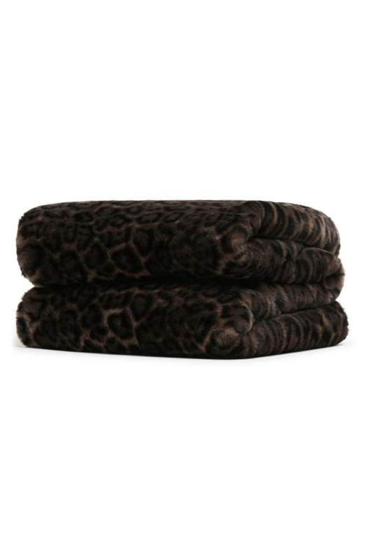 Apparis Brady Leopard Jumbo Throw - Dark Leopard
