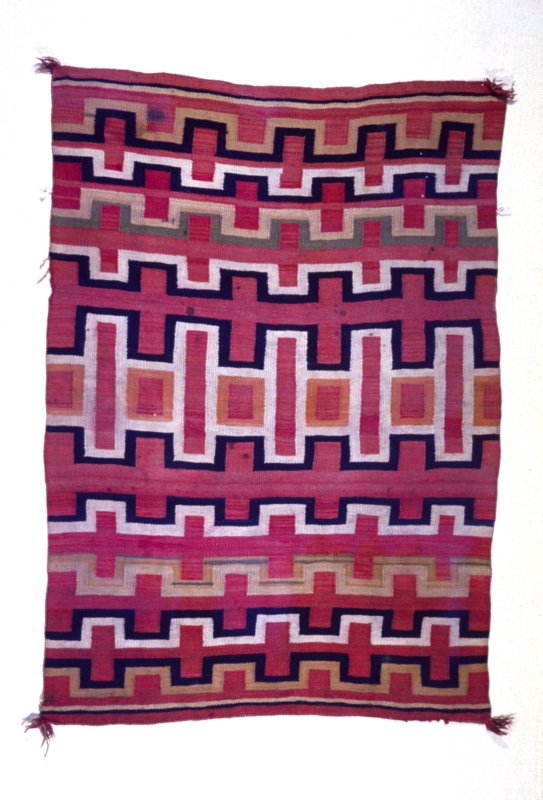 Area Rug Serrated Diamond Motifs Handcrafted Appearance Woven