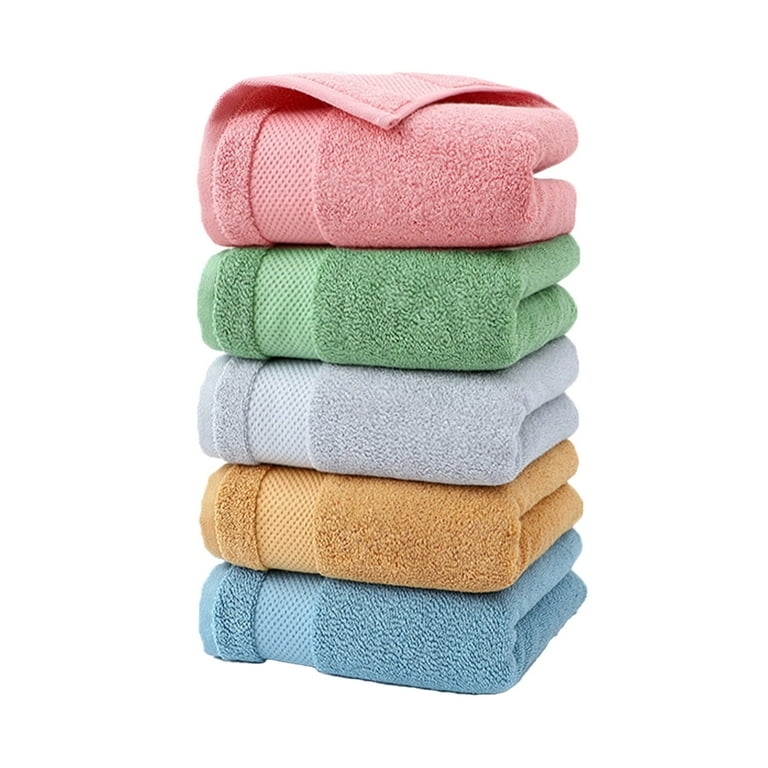 Bath Towel Set Earthy Palette Double Stitched Edges Soft