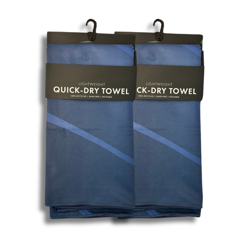 Bath Towels, Coastal Wave Pattern Embroidered Logo