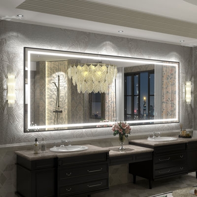 Bathroom Mirror LED Backlit Anti Fog Modern Design