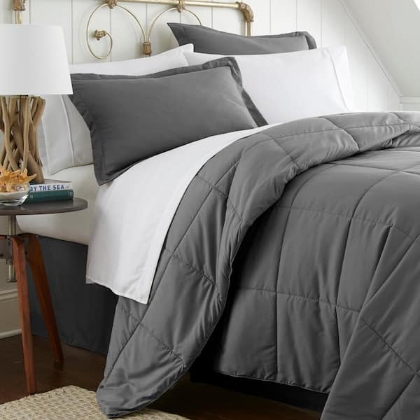 Becky Cameron Performance 6-Piece Gray Twin Comforter Set IEH-MULT-TW-GR -  The Home Depot