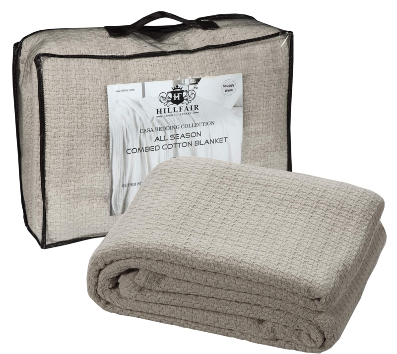 Bed Blanket Sand Woven Cotton Waffle Weave Minimalist Earthy