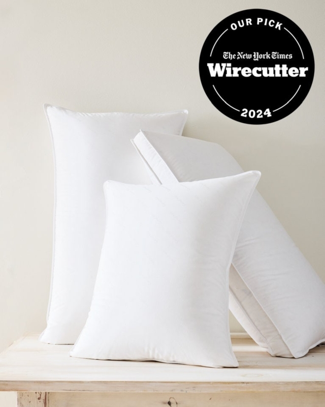Bed Pillow Rectangular Piped Edges Sewn Seams Classic