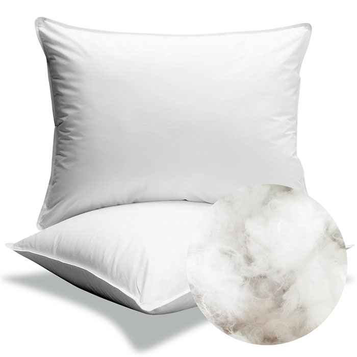 Bed Pillow Set: White High Loft Overstuffed Silhouette, Sleeping Pillows.