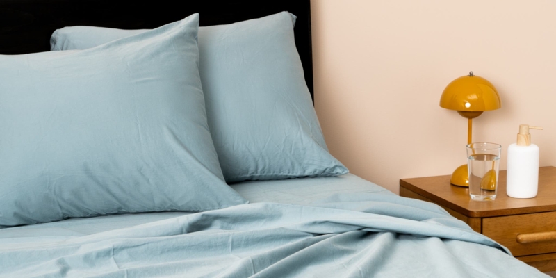 Bed Sheets Stack showcasing Soft Pastel Color Palette and Folds